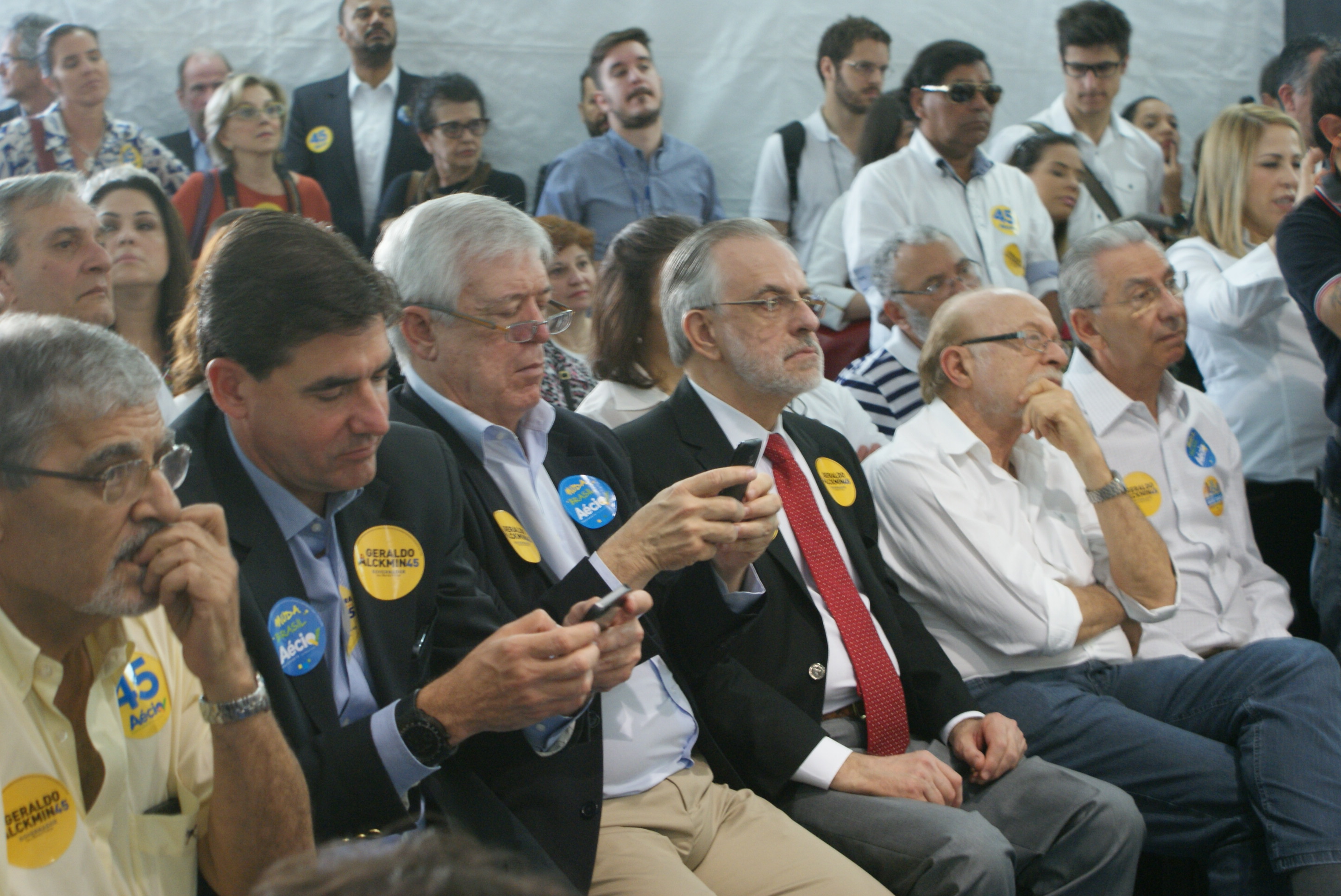 Deputado Duarte Nogueira, Milton Flávio e Alberto Goldman no lançamento do portal Vamos Agir